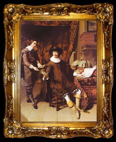 framed  Thomas Constantijn Huygens and his Clerk, ta009-2